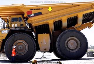
The Caterpillar 793C Mining Truck with the Special Duratray Hopper