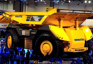 New Autonomous Komatsu Mining Truck without Operator