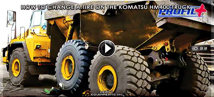 How to Change a Tire on the Komatsu HM400 Articulated Truck Video