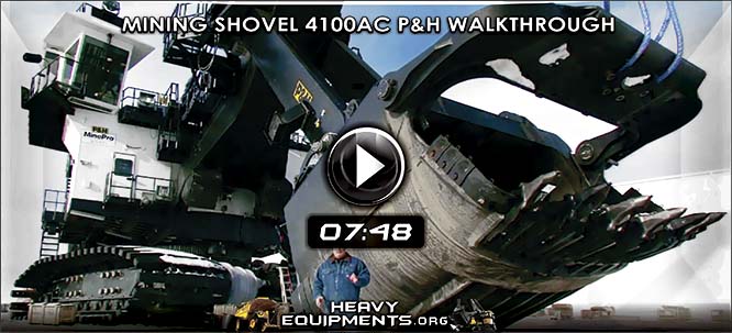 Video Mining Shovel 4100 AC P&H Walkthrough Mining Equipment