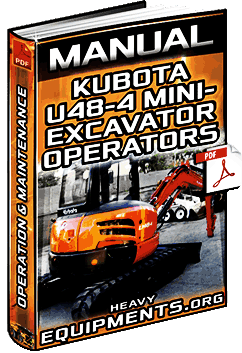 Manual: Kubota U48-4 Mini Excavator - Operation, Maintenance, Structure & Systems